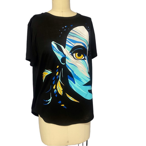 Avatar: The Way of Water Neytiri Na’vi Ocean Half Face Premium T-Shirt size xl